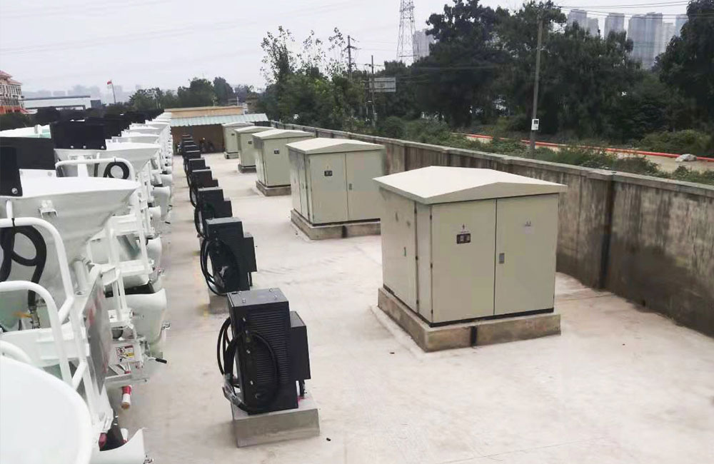 Caso quinto: Estación de carga de camiones mezcladores de hormigón eléctricos de Henan Zhengzhou  Ruilong